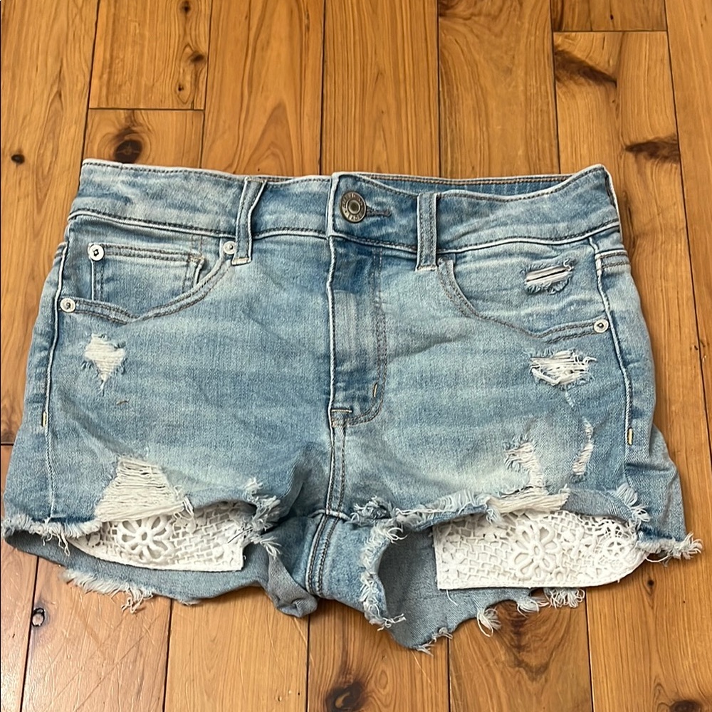 Distressed Denim Women Shorts